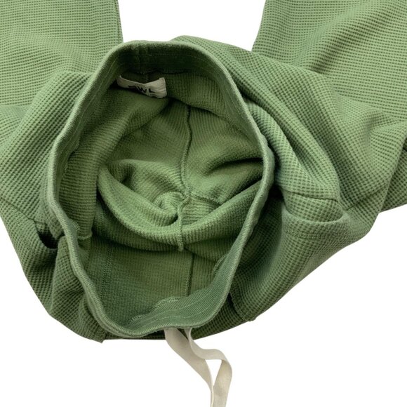 Madewell MWL Textured Waffle Straight Sweatpants XS Faded Palm Green High Rise - Picture 6 of 12